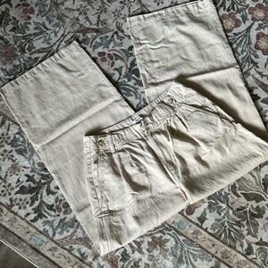 Madewell Cream Wide Leg Pants